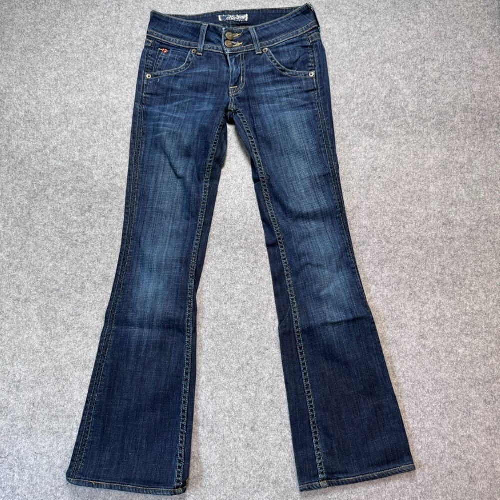 Hudson Signature Bootcut Flare Jeans Women's Size 24 Dark Wash USA Low Rise